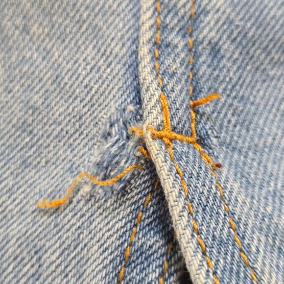 Denim Maxi Pencil Skirt 5 Pocket Mid Wash Trending Size M - Picture 6 of 6